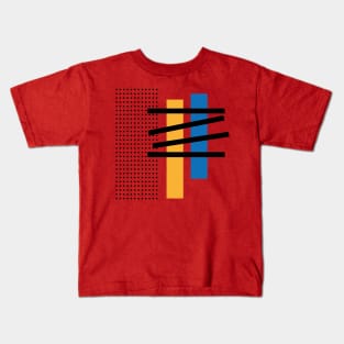 Abstract Geometric Minimal Net and Stairway Kids T-Shirt
